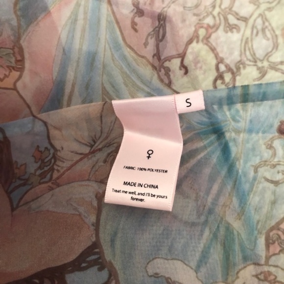 BEST Selkie The Mucha Puff Mini Dress Angel Print Party Cocktail Spring - Picture 10 of 13